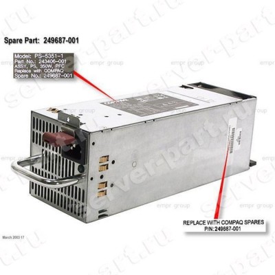 243406-001 HP Proliant ML350 G2 PS (ХПЕ) 243406-001 HP Proliant ML350 G2 PS (ХПЕ)