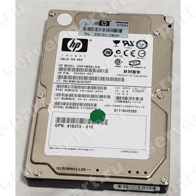 Жесткий Диск HP (Seagate) Savvio 15K.2 ST9146852SS 146Gb (U600/15000/16Mb) 6G SAS 2,5" For Gen4 Gen5 Gen6 Gen7 Integrity rx2800 i2 i4 rx6600 rx3600 rx2660(418373-010) (ХПЕ) Жесткий Диск HP (Seagate) Savvio 15K.2 ST9146852SS 146Gb (U600/15000/16Mb) 6G SAS 2,5" For Gen4 Gen5 Gen6 Gen7 Integrity rx2800 i2 i4 rx6600 rx3600 rx2660(418373-010) (ХПЕ)