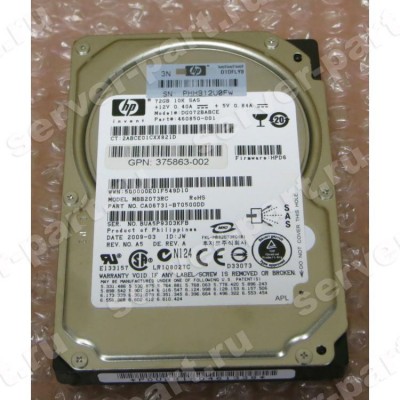 Жесткий Диск HP (Fujitsu) MBB2073RC 72Gb (U300/10000/16Mb) Dual Port SAS 2,5" For Gen4 Gen5 Gen6 Gen7(DG072BABCE) (ХПЕ) Жесткий Диск HP (Fujitsu) MBB2073RC 72Gb (U300/10000/16Mb) Dual Port SAS 2,5" For Gen4 Gen5 Gen6 Gen7(DG072BABCE) (ХПЕ)