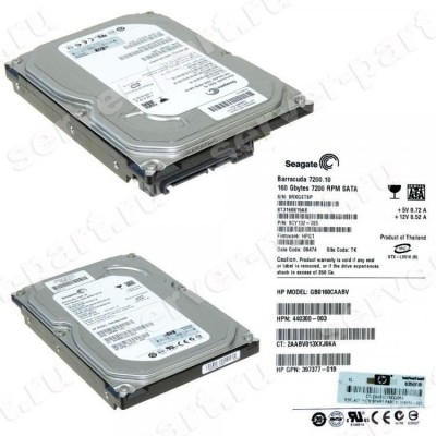 Жесткий Диск HP (Seagate) Barracuda 7200.10 ST3160815AS 160Gb (U300/7200/8Mb) NCQ SATAII For Gen5 Gen5p Gen6 Gen7(GB0160CAABV) (ХПЕ) Жесткий Диск HP (Seagate) Barracuda 7200.10 ST3160815AS 160Gb (U300/7200/8Mb) NCQ SATAII For Gen5 Gen5p Gen6 Gen7(GB0160CAABV) (ХПЕ)