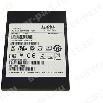 Твердотелый Накопитель SSD HP (Sandisk) SDSA5GK-016G-1006 16Gb U600 6G SATAIII 2,5"(G5C55AV) (ХПЕ) Твердотелый Накопитель SSD HP (Sandisk) SDSA5GK-016G-1006 16Gb U600 6G SATAIII 2,5"(G5C55AV) (ХПЕ)